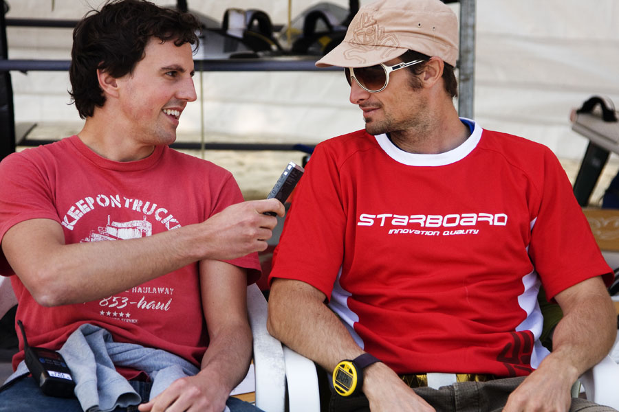 K08 ls Chris Pressler under interogation from PWA press officer Andrew Buchanan Chris Pressler under interogation from PWA press officer Andrew Buchanan