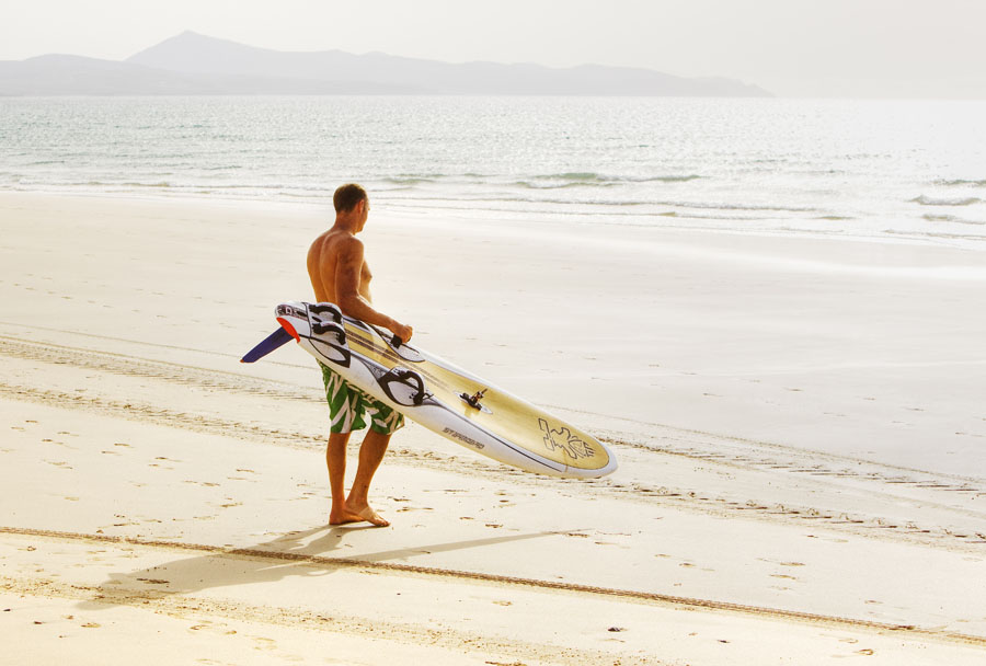 F09 ls Kevin Pritchard first man on the beach Kevin Pritchard first man on the beach