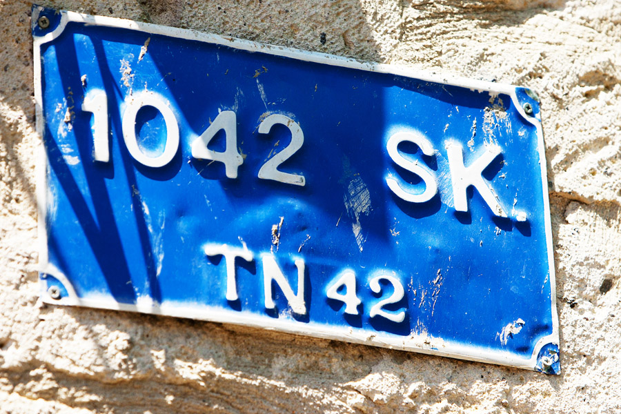 T10 ls Alacati street sign Alacati street sign