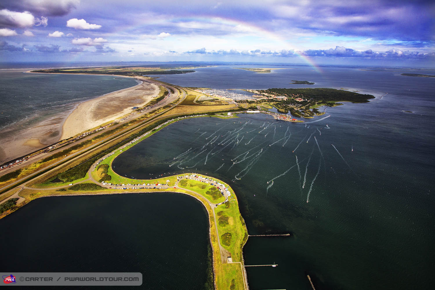 N13 ls Dam 7 Event HQ from above Dam 7 Event HQ from above