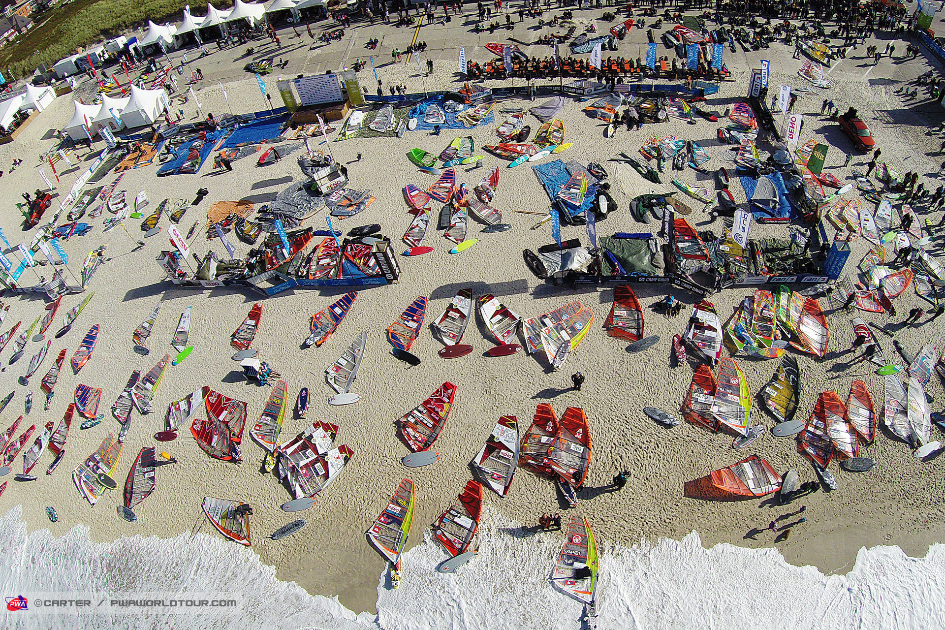 Slalom fleet take Over the beach