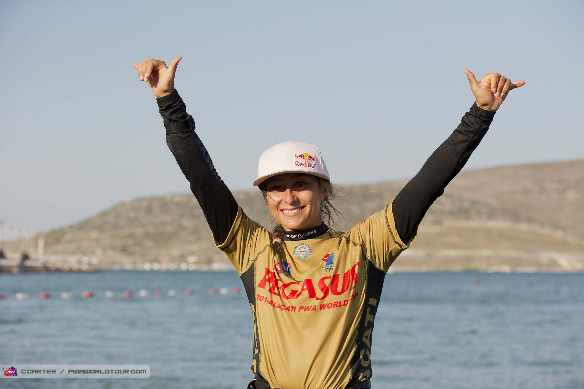 Lena celebrates a victory