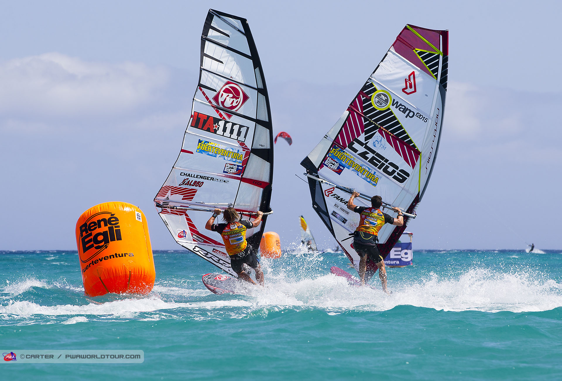 Ferin and Melina gybe