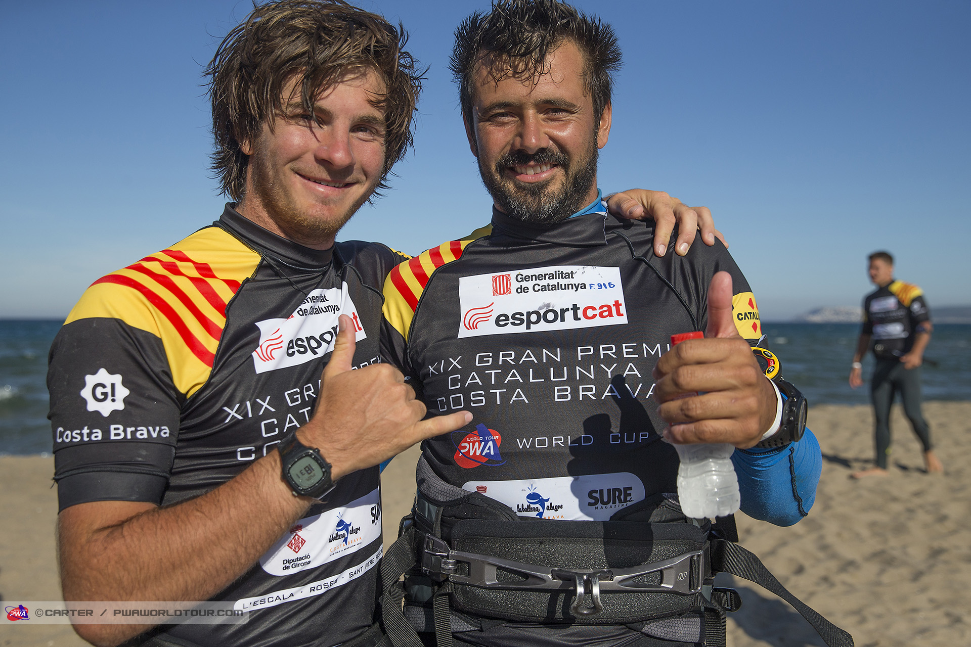 Nicolas and Pascal celebrate