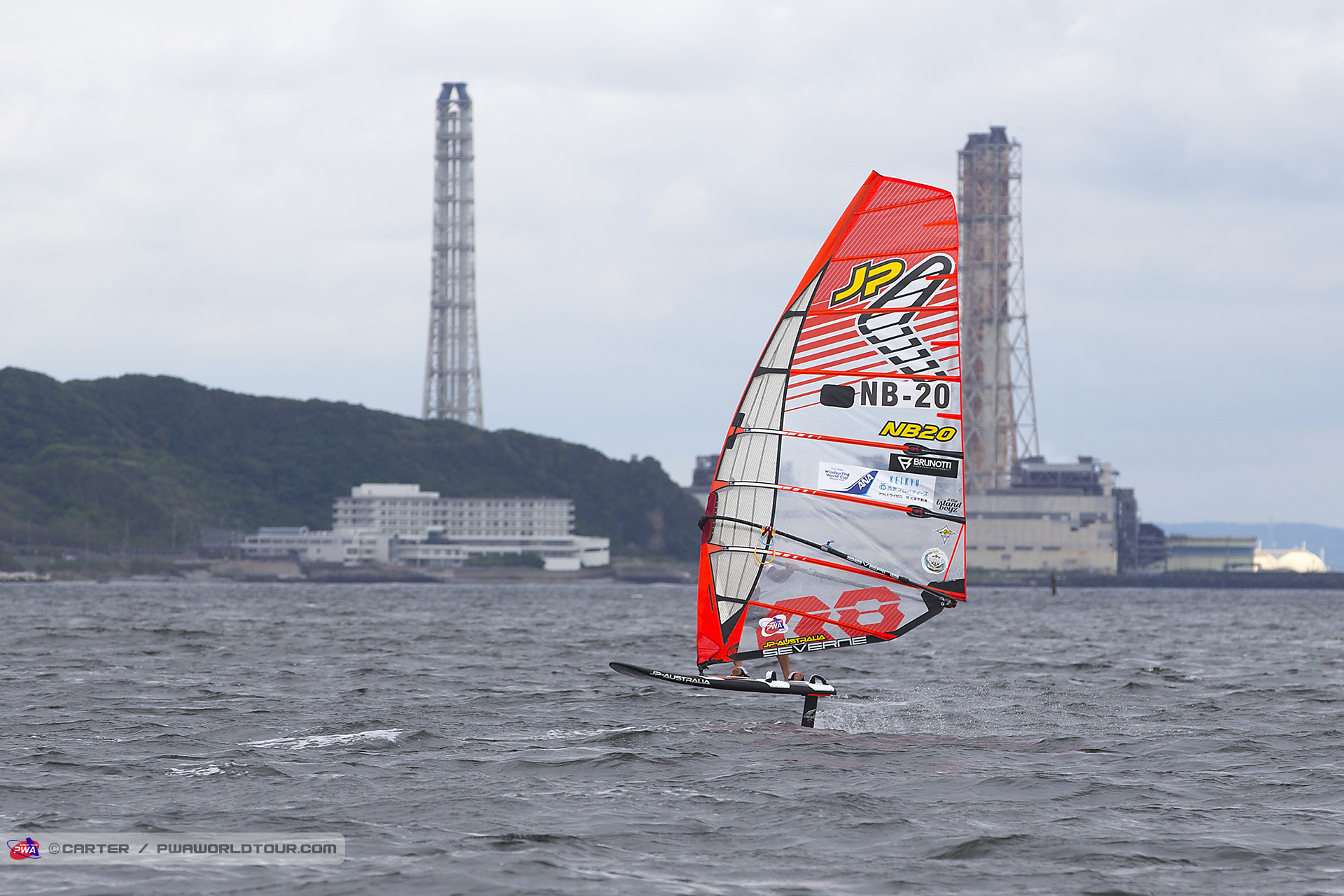 Amado cruising on the foil