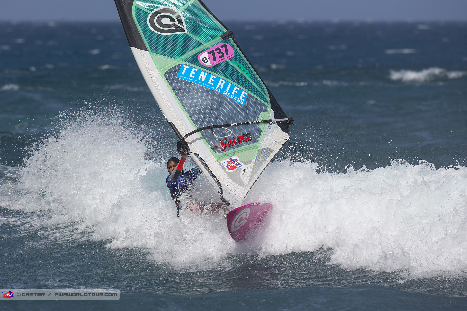 Maria ripping the waves