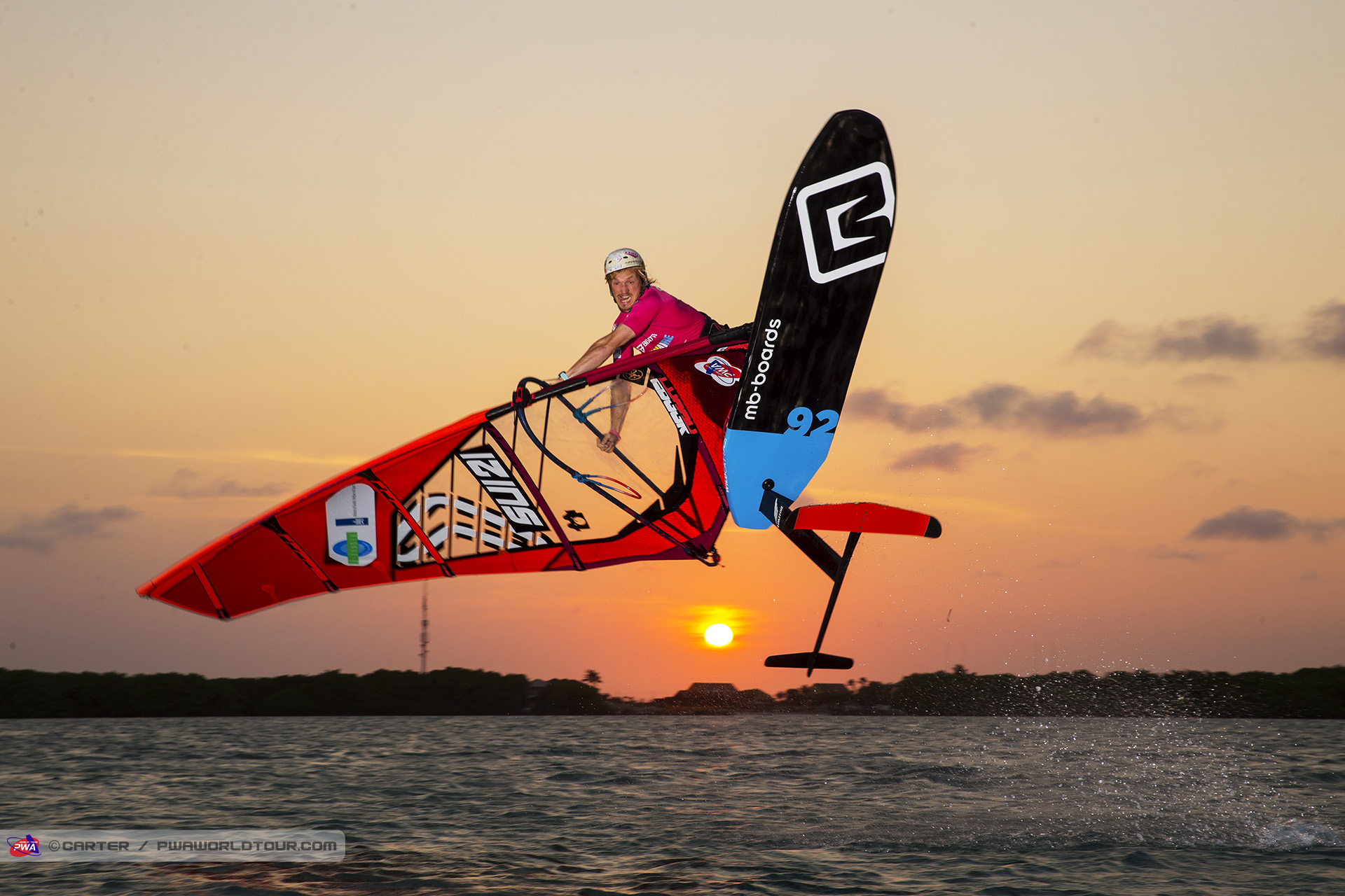 Balz going off at sunset