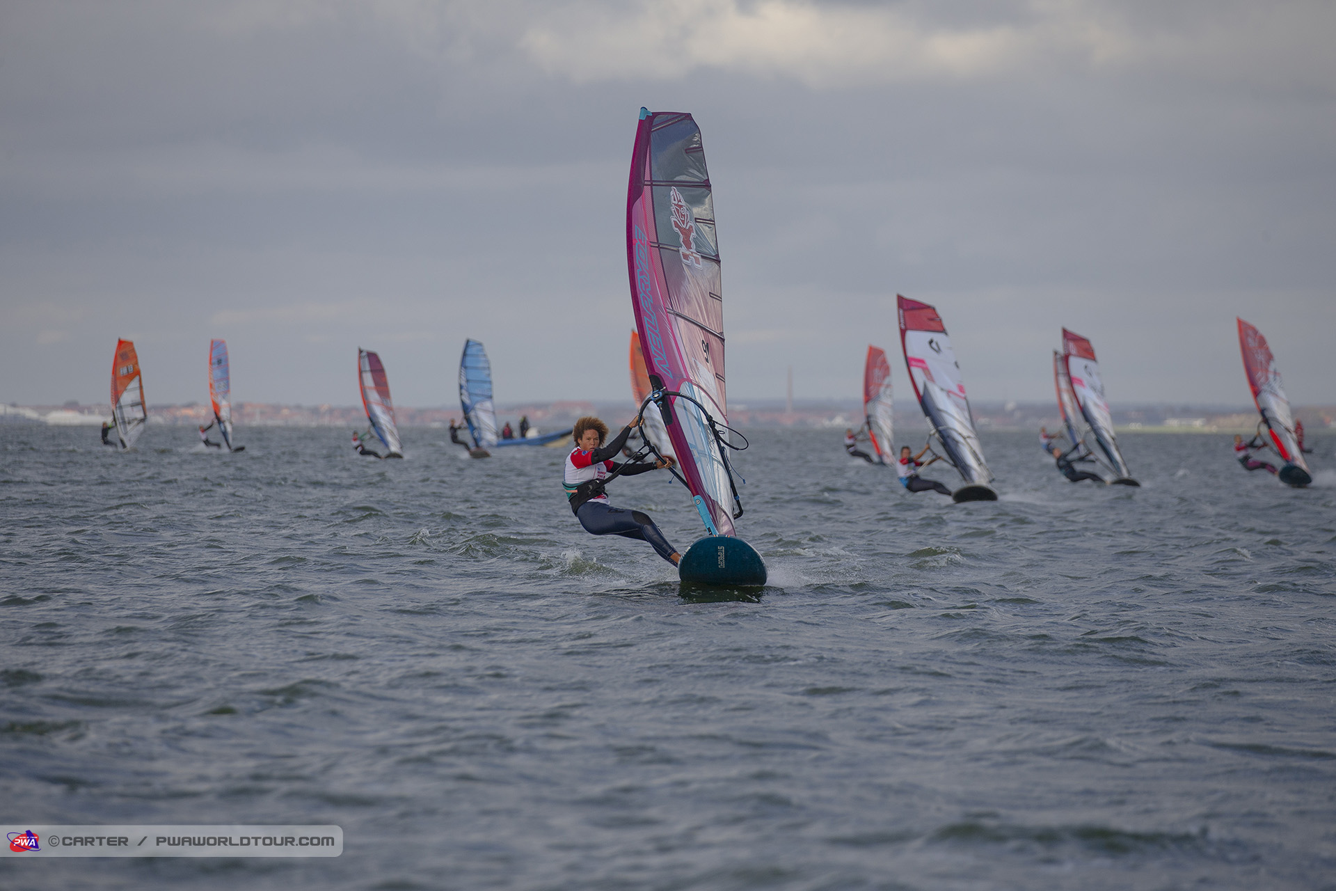 Sarah leads race three