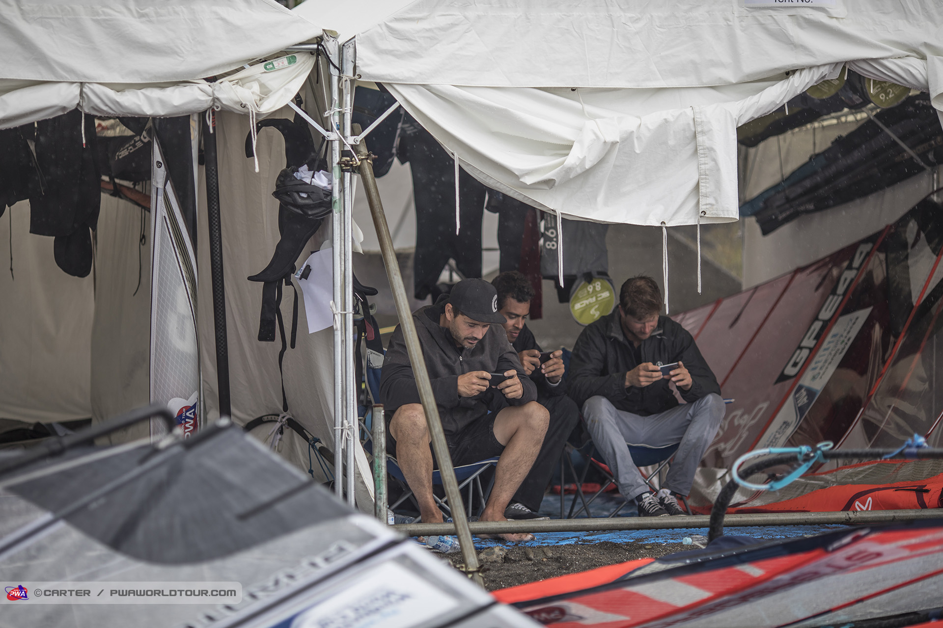 Racers on standby