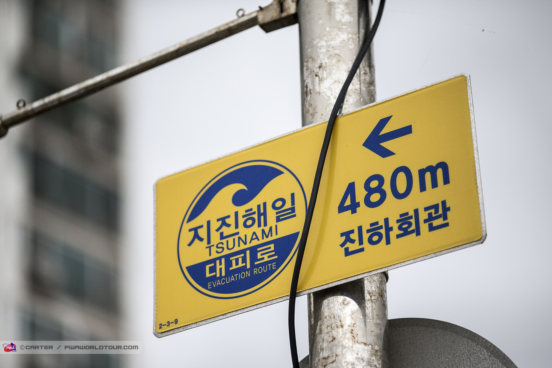 Tsunami warning sign