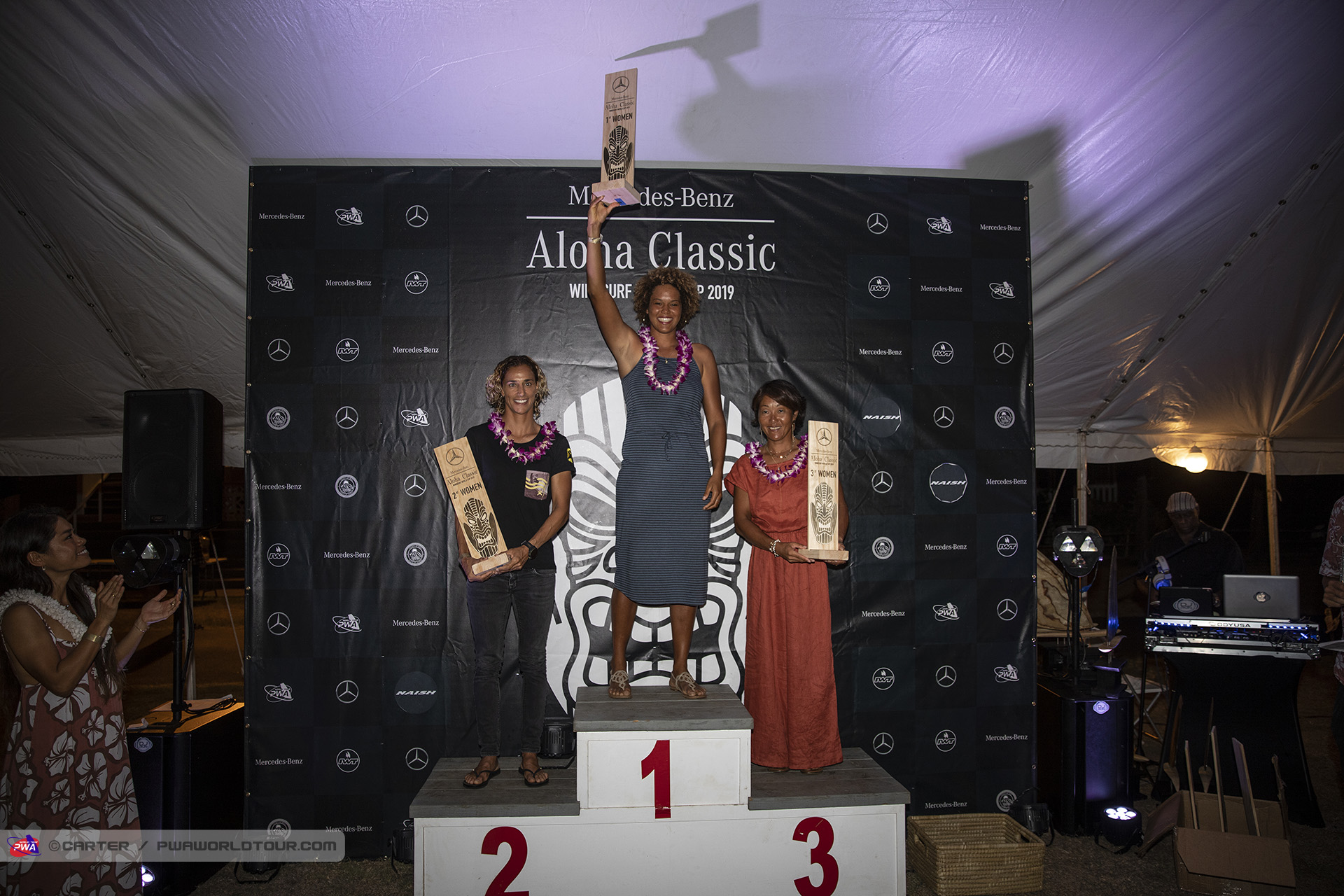 Womens podium for the Aloha