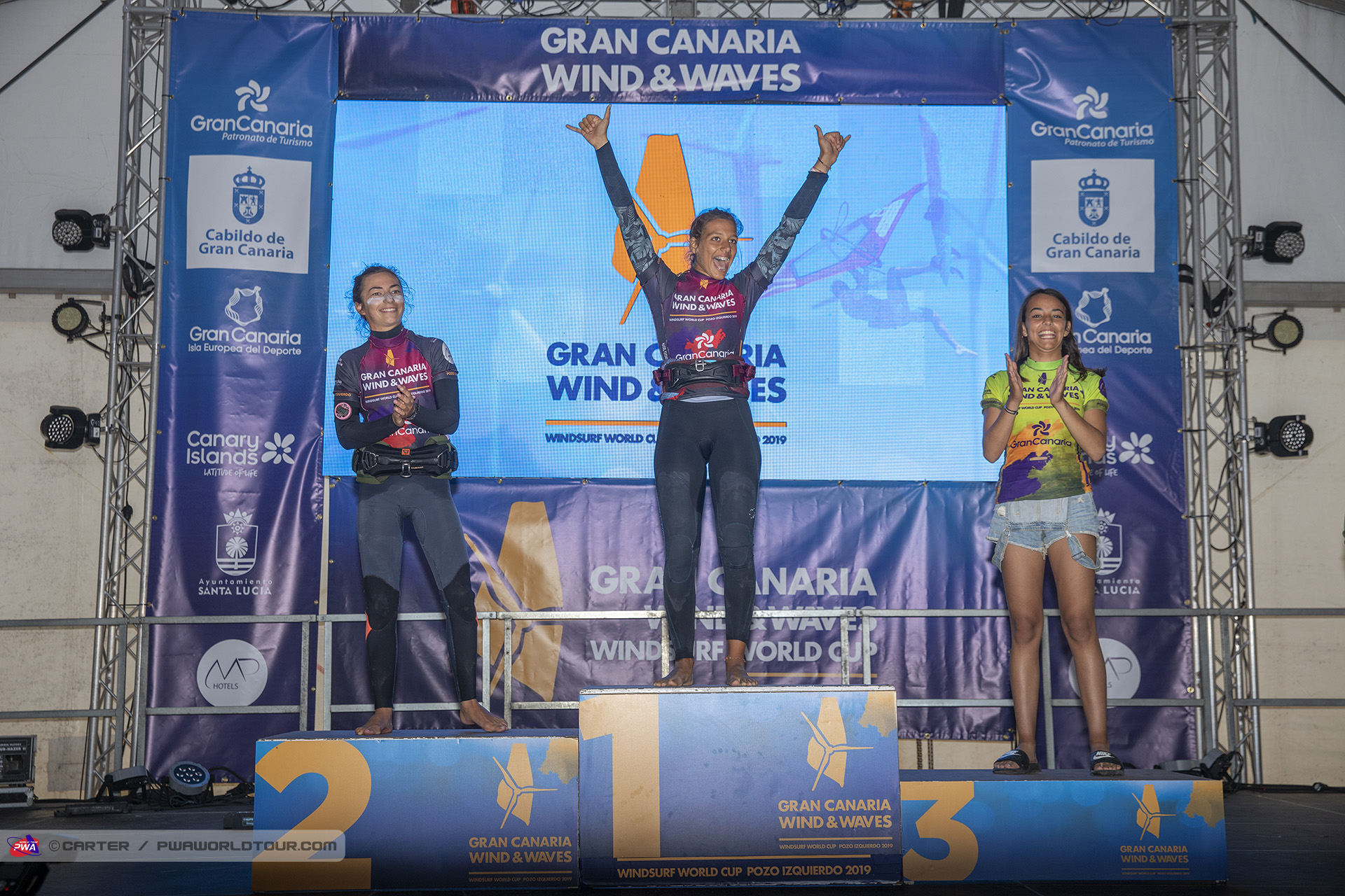 Girls under 17 podium
