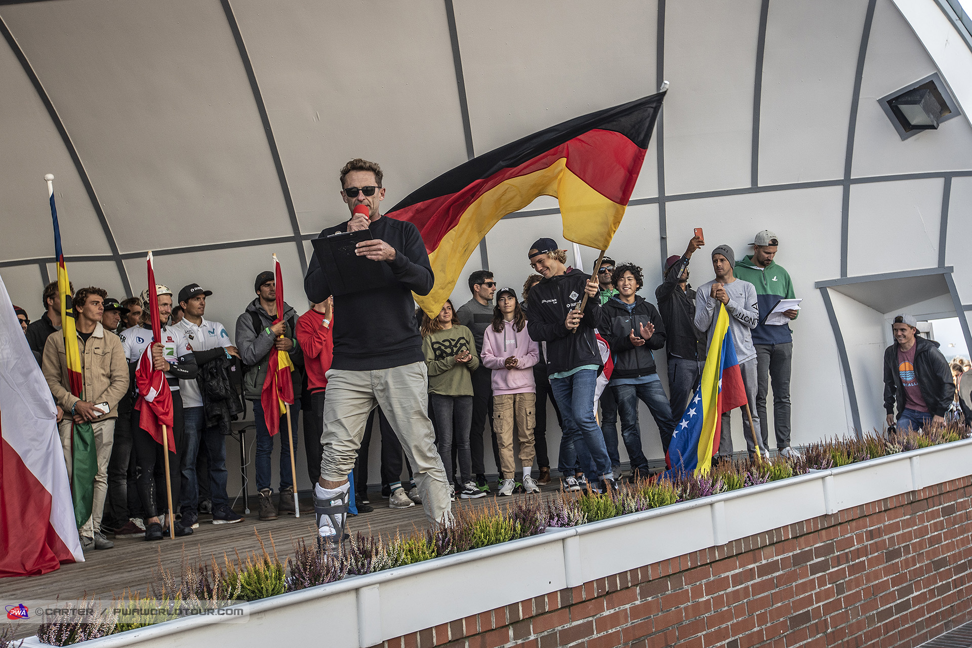 Team Germany hit the stage